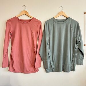 Gap Long Sleeve / A Glow Lightweight Crewneck Sweatshirt Bundle